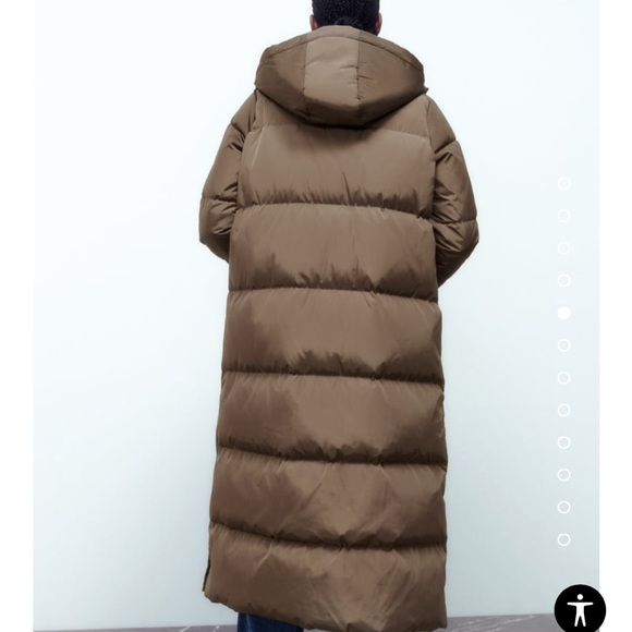 ZARA Down Coat - Long - Size Small - Picture 4 of 5